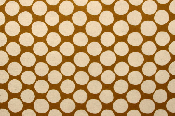 Large Neutral Spots on Mustard Linen/Cotton Blend