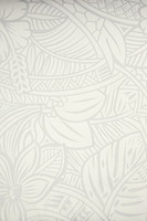 Large Hibiscus with Island Design White on White Sturdy Stretch