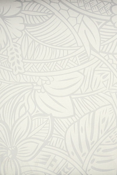 Large Hibiscus with Island Design White on White Sturdy Stretch