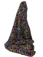 Luminous Forest Mushrooms on Black Premium Cotton