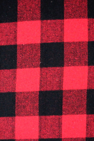 Black & Red Canterbury Brushed Check Wool Blend