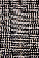 Black, Cream & Brown Houndstooth Check Wool Blend 