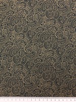 Caramel & Black Ponga Koru Kiwiana Cotton
