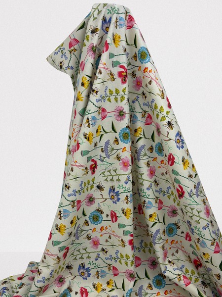 Bees & Flowers Kiwiana Cotton