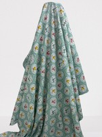 Birds on Mint Printed Cotton