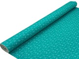 Pale Mint Dogs on Teal Printed Cotton