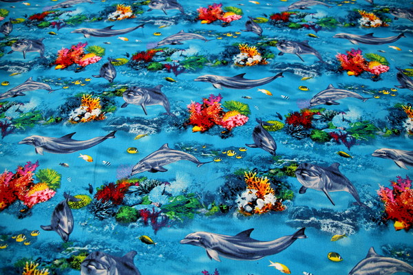 Under The Sea Printed Cotton New Image