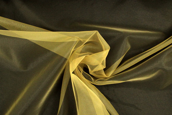 Japanese Plain Golden Brass Organza