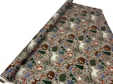Woodland Animals on Taupe Printed Cotton