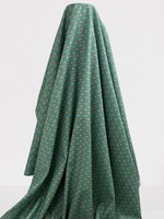 Hearts & Flowers on Teal Printed Cotton