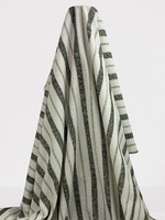 Olive, Beige & Ivory 100% Striped Linen