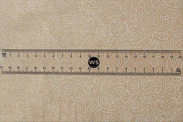 Beige Ponga Koru Design Kiwiana Cotton