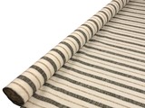 Olive, Beige & Ivory 100% Striped Linen
