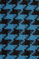 Black & Royal Woven Houndstooth Wool Blend