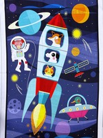 * REDUCED * Rockets in Space Printed Panel