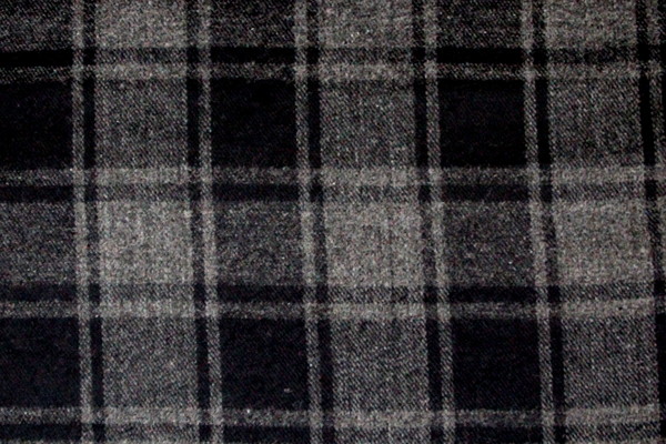 Charcoal & Black Large Check Wool Blend