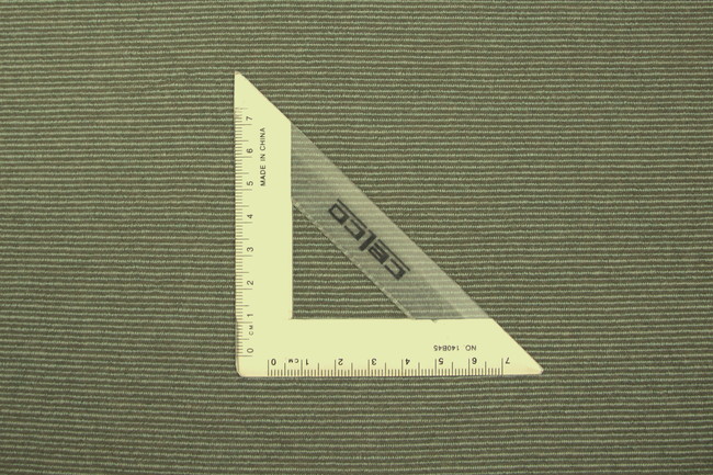 Dark Sage & Powder Blue Striped Lightweight Polyester Stretch Knit