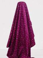 Aqua Dogs on Magenta Printed Cotton