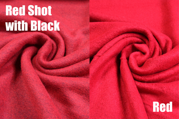 Red & Black Reversible Wool Coating