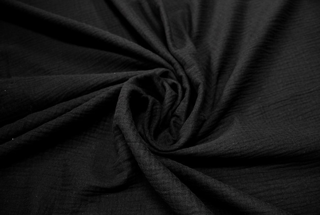 * REMNANT - Black Double Muslin