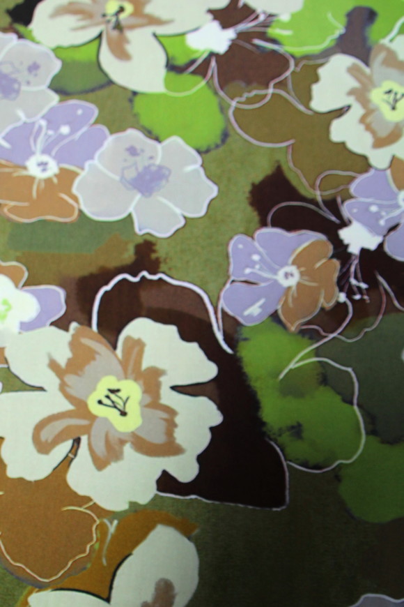 Autumn Toned Floral Printed Rayon