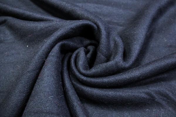 Navy Knitted Wool Coating