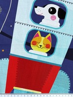 * REDUCED * Rockets in Space Printed Panel