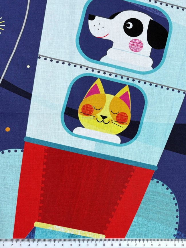 * REDUCED * Rockets in Space Printed Panel