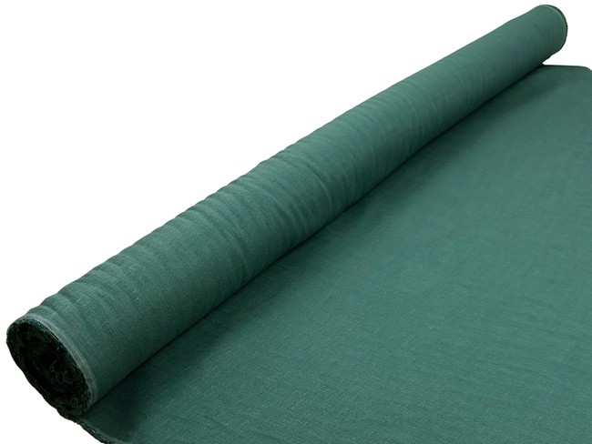 Bottle Green 100% Linen