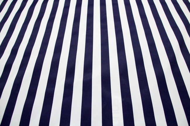 Navy & White Striped Water-proofed & UV Coated Canvas