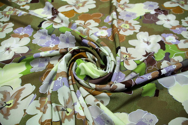 Autumn Toned Floral Printed Rayon