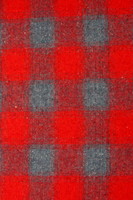 Red & Grey/Blue Blurry Check Wool Blend