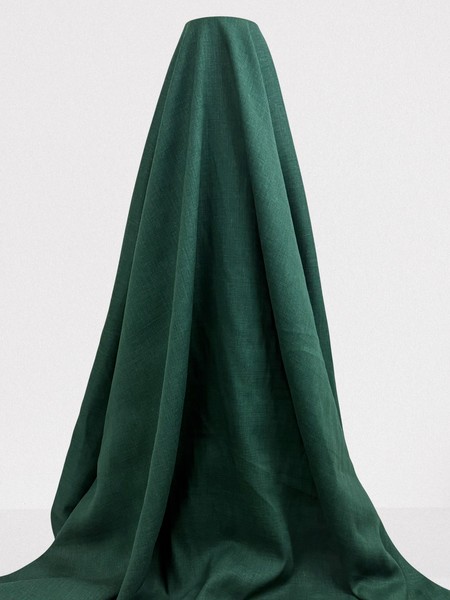 Bottle Green 100% Linen