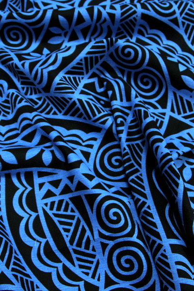 Blue & Black Pasifika Dobby Cotton