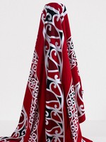 Designs of Aotearoa on Red Rayon