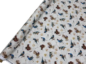 Gears & Feathers Kiwiana Printed Cotton