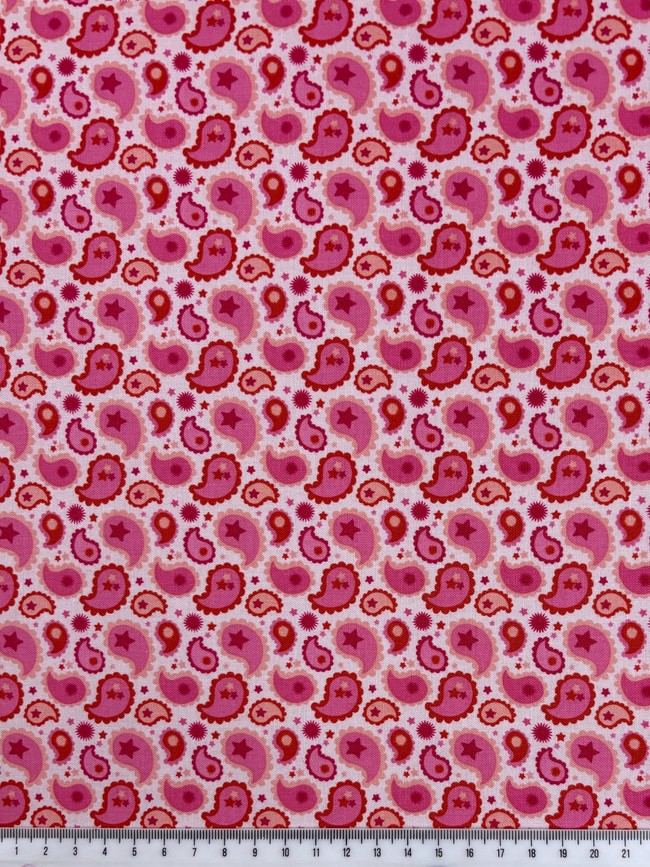 Pink Paisley Printed Cotton