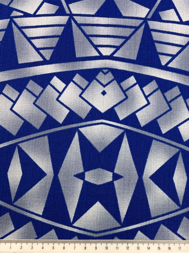 Blues Pacific Island Cotton Dobby