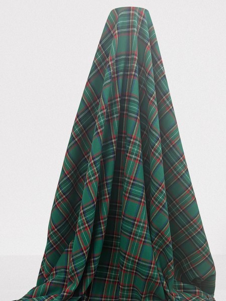 Classic Green, Blue & Red Brushed Cotton Check