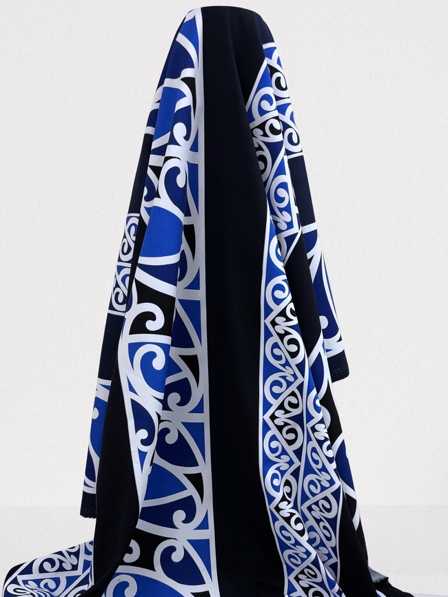 Designs of Aotearoa on Blues Rayon