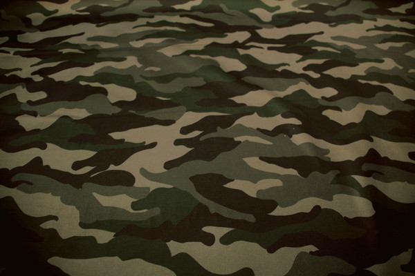 Army Camo Print - Waterproofed Soft Shell with Fleece Backing