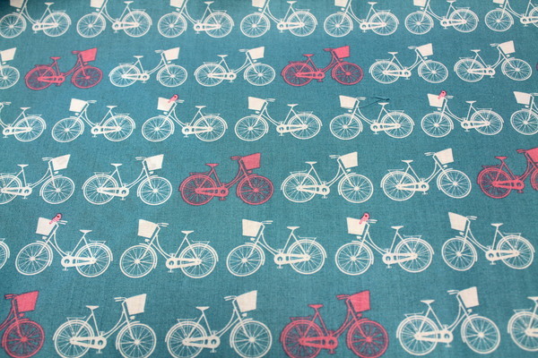 Vintage Bike Printed Cottons - Vintage Blue