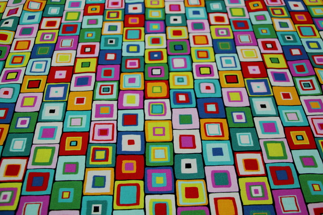 Bright Cubes Printed Cotton New Image