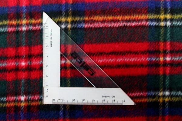 Red, Brushed Royal Tartan Wool Blend