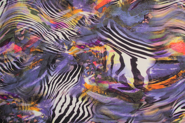 Abstract Zebra Stretch Knit