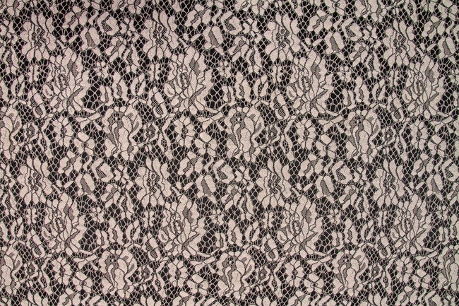 Corded Neutral Lace Panel