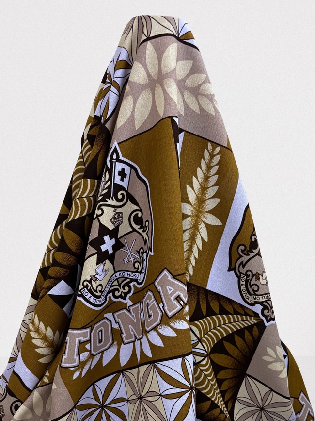 Brown & Neutral Tones Tongan Cotton Dobby