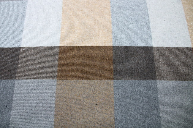 Soft Fawns & Greys Checked Wool Blend