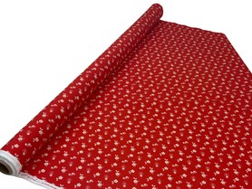 Sweet Flowers on Tomato Red Printed Cotton