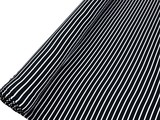 White on Black Stripe T-Shirting